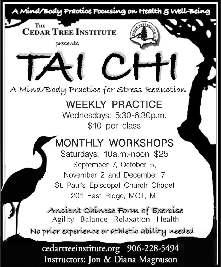 Fall Tai Chi Schedule 2024